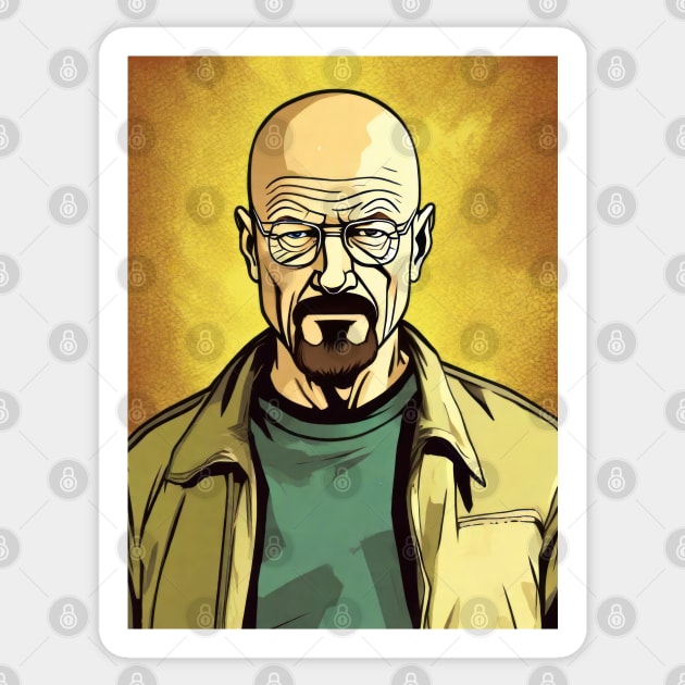 Walter White - Let's COOK ! Sticker by Buff Geeks Art